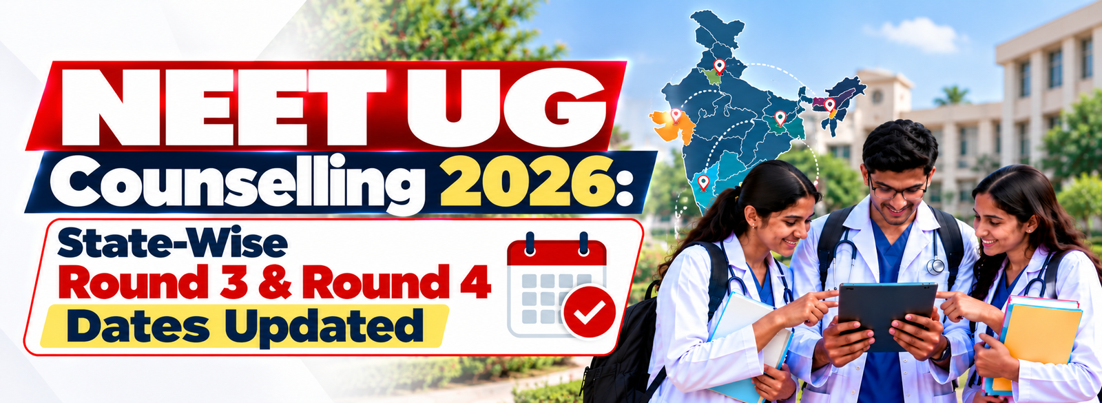 NEET UG Counselling 2026: State-Wise Round 3 & Round 4 Schedule